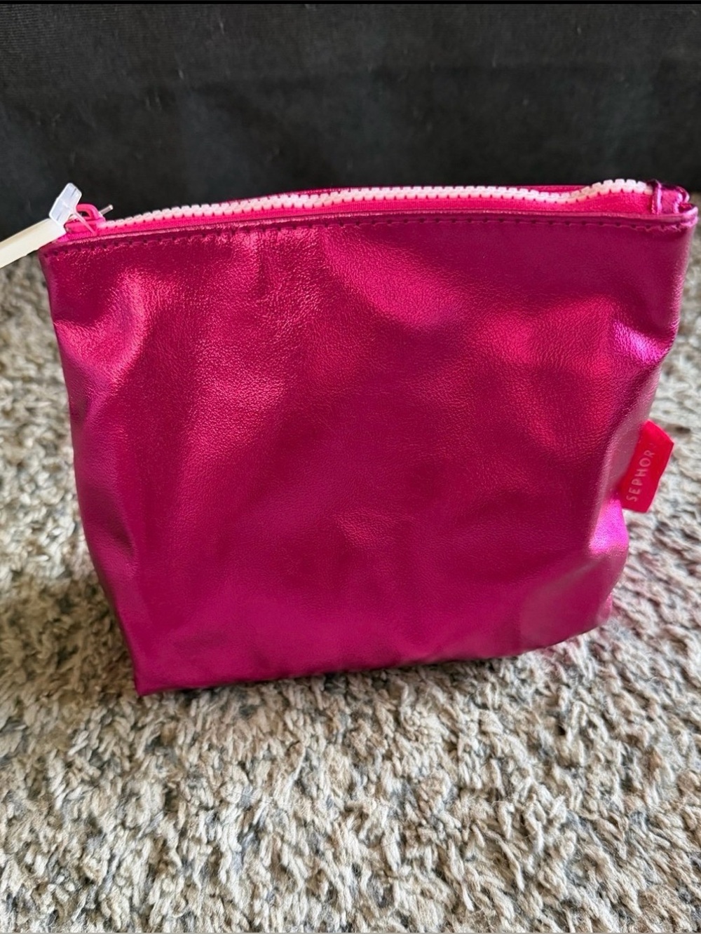 Sephora Collection Metallic Hot Pink Makeup Pouch